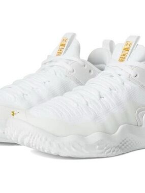 Brand New Under Armour Wmns Flow Ace Low  'White Metallic Gold'